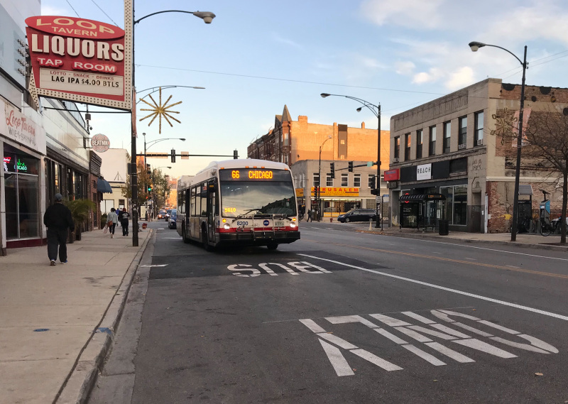 Chicago Ave Bus Lane Improvement